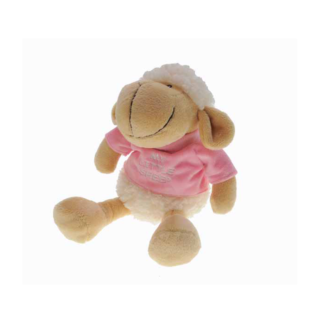 Pluche schaap in roze shirt