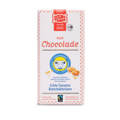 Chocolade reep puur. met stukjes chocolade