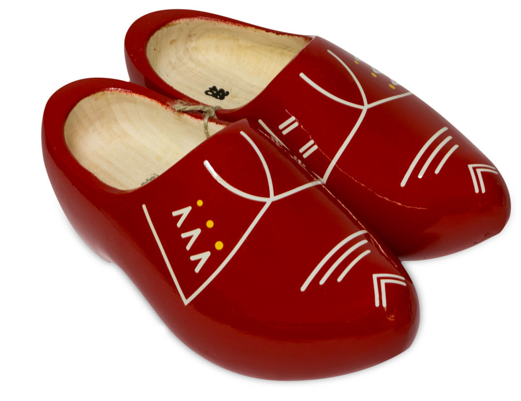 Houten sandalen met fleurige rode tulpen - Dina Sandals