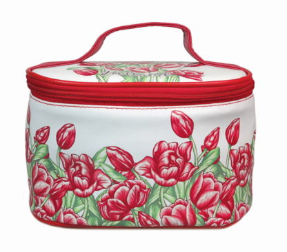Cosmetica  toilet tasjes tulpen rood