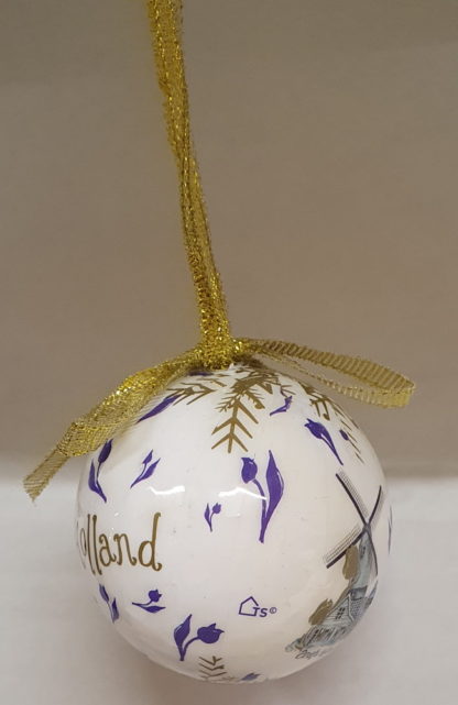 Kleine kertsbal wit Holland Molen